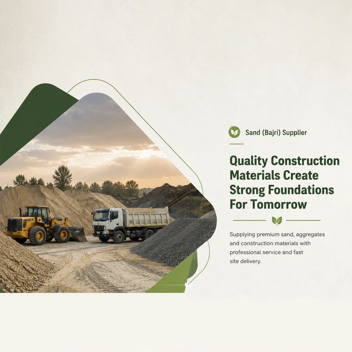 Sand (bajri) Supplier 12 poster design
