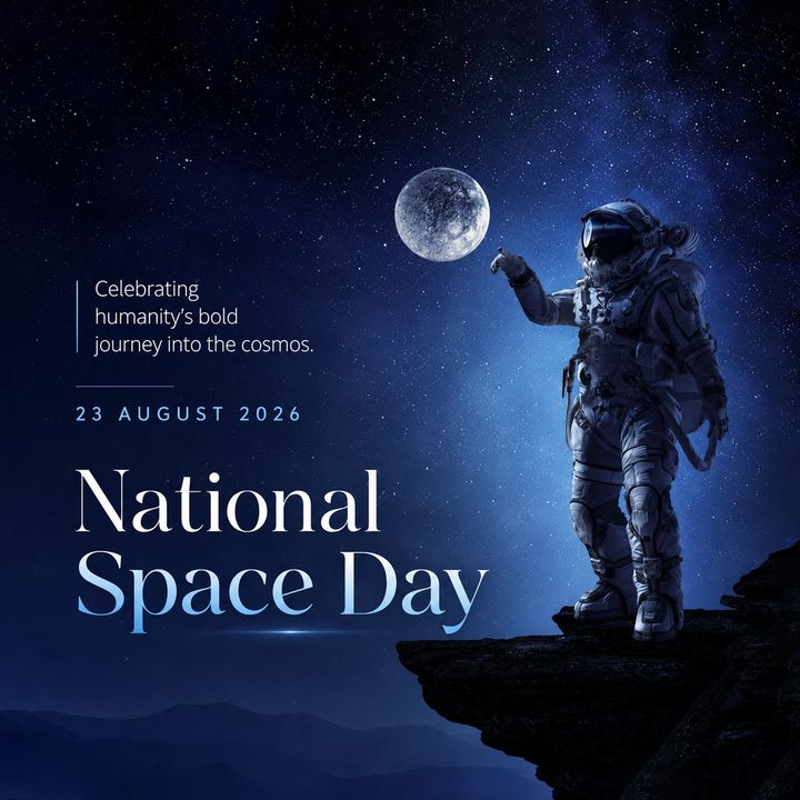 National Space Day 4 poster design