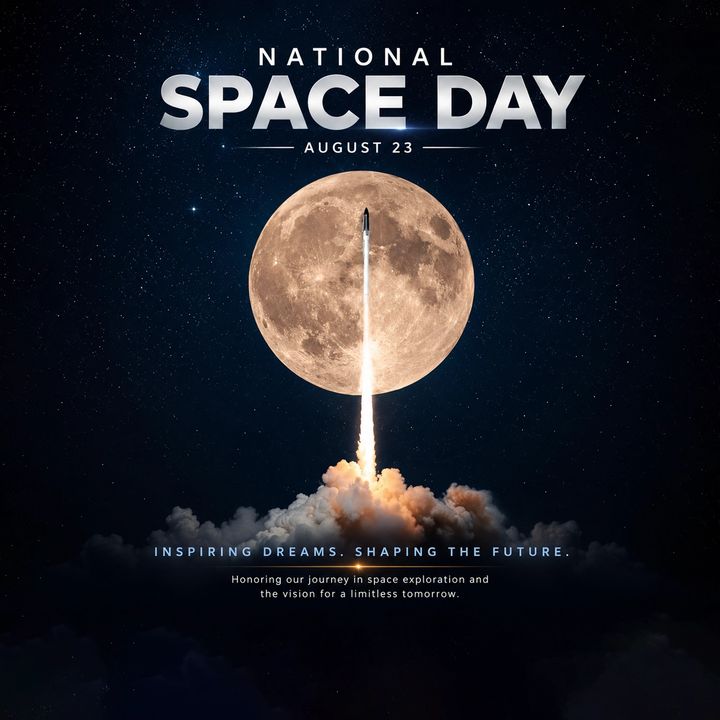 National Space Day 6 poster design