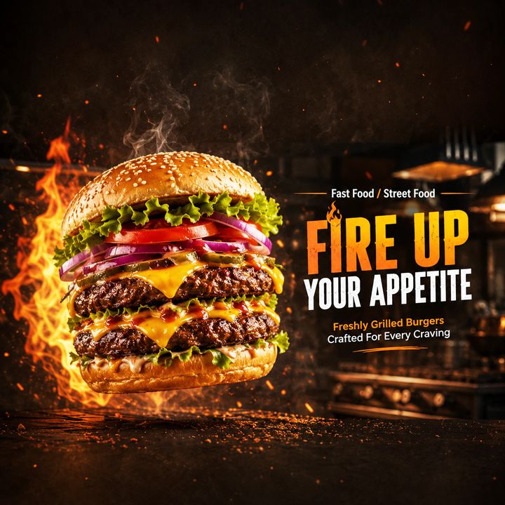 Fast Food / Street Food 4 poster design