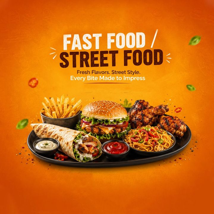 Fast Food / Street Food 14 poster design