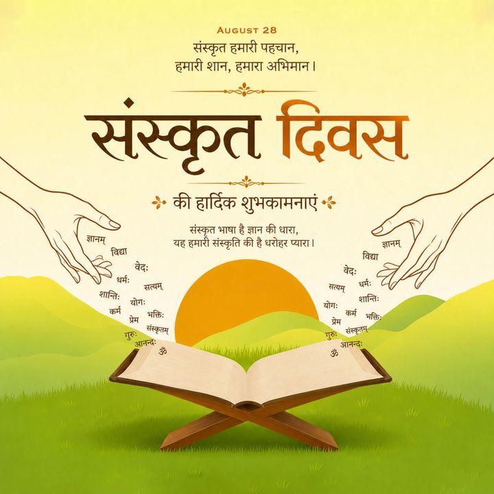 World Sanskrit Day 1 poster design