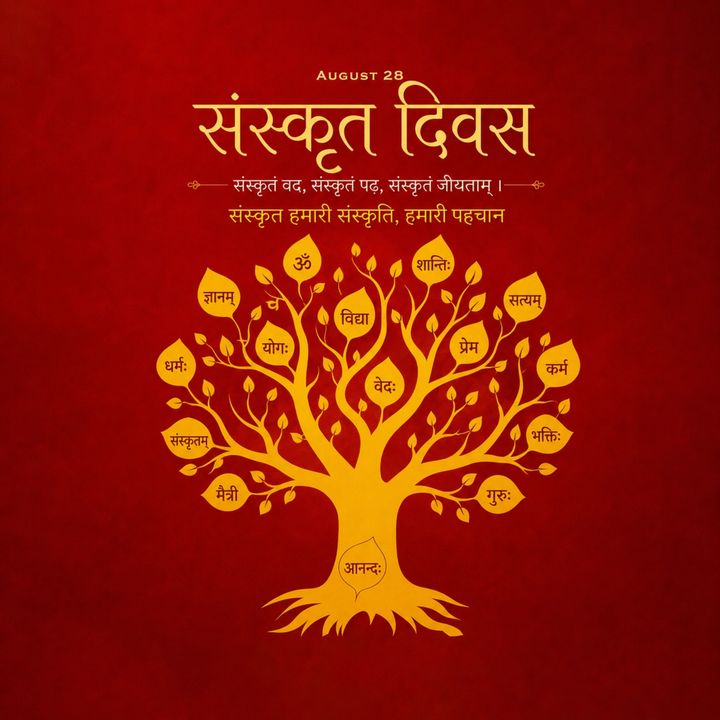 World Sanskrit Day 2 poster design