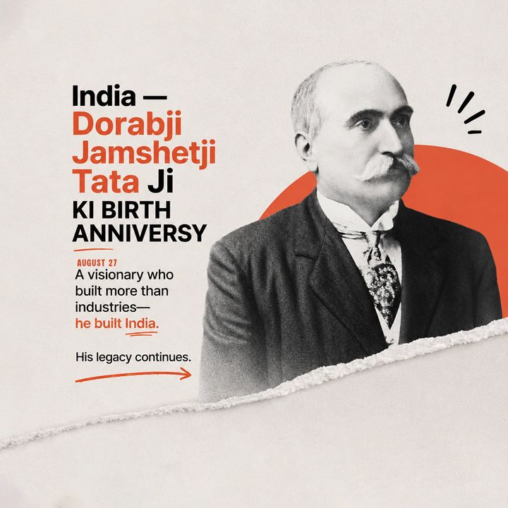 Dorabji Jamshetji Tata 6 poster design