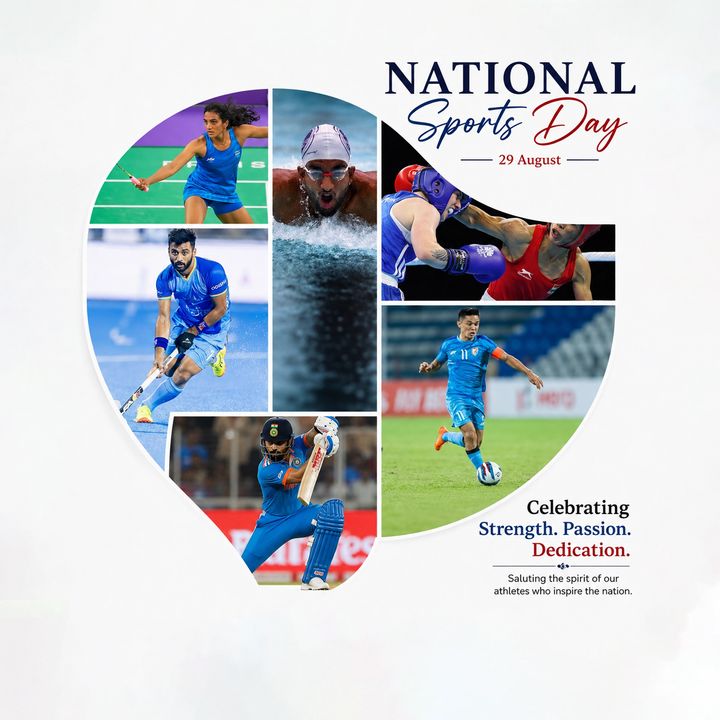 National Sports Day 3 poster design