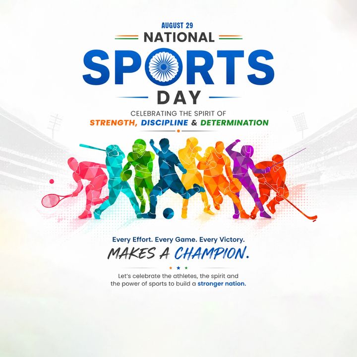 National Sports Day 4 poster design