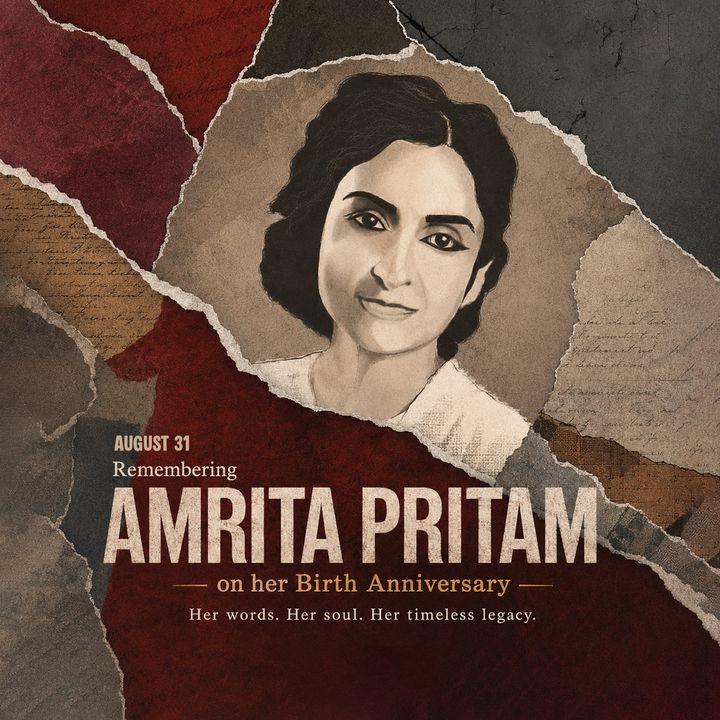 Amrita Pritam 2 poster design