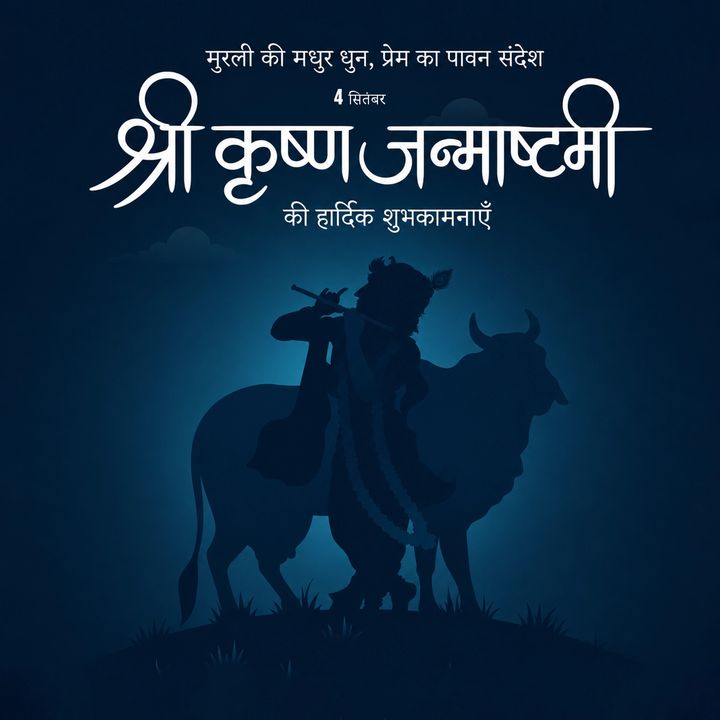 Krishna Janmashtami 21 poster design