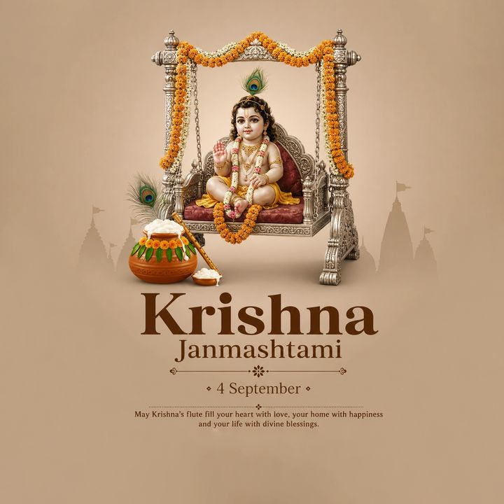 Krishna Janmashtami 31 poster design