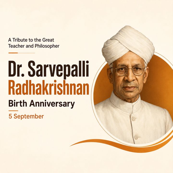 Dr. Sarvepalli Radhakrishnan 3 poster design