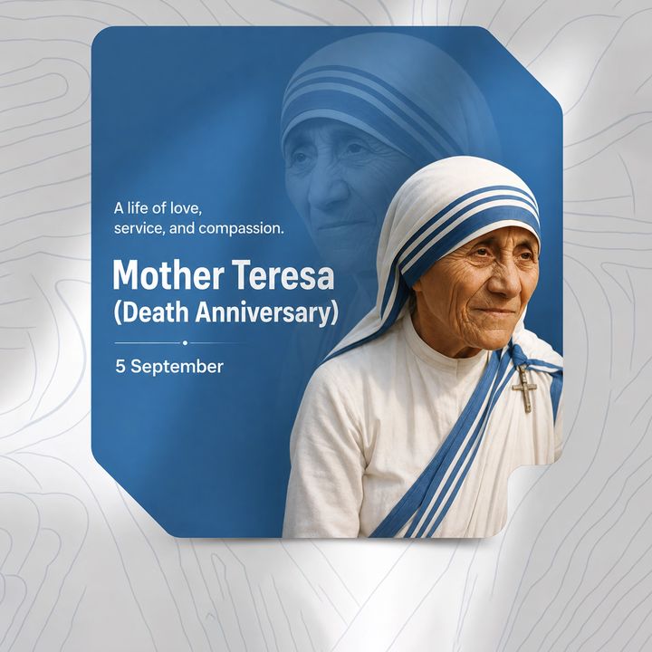 Mother Teresa (death Anniversary) 2 poster design