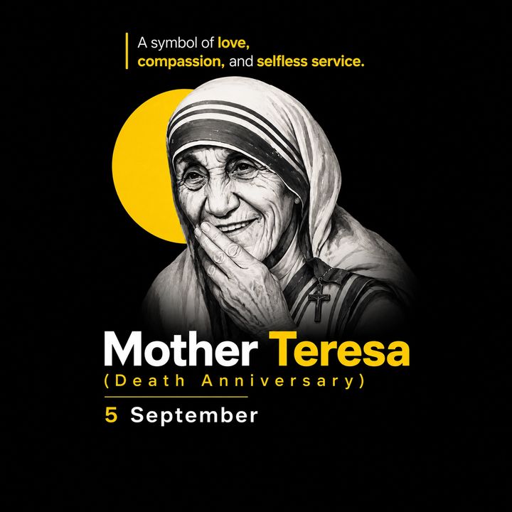 Mother Teresa (death Anniversary) 5 poster design