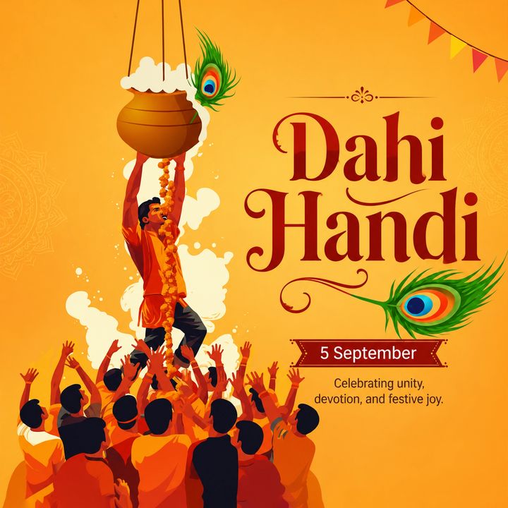 Dahi Handi 3 poster design