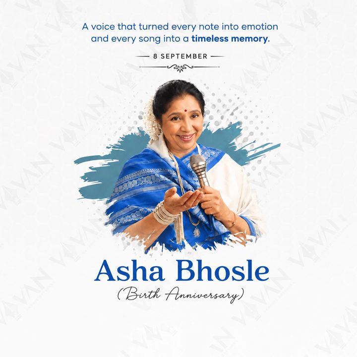 Asha Bhosle 3 poster design