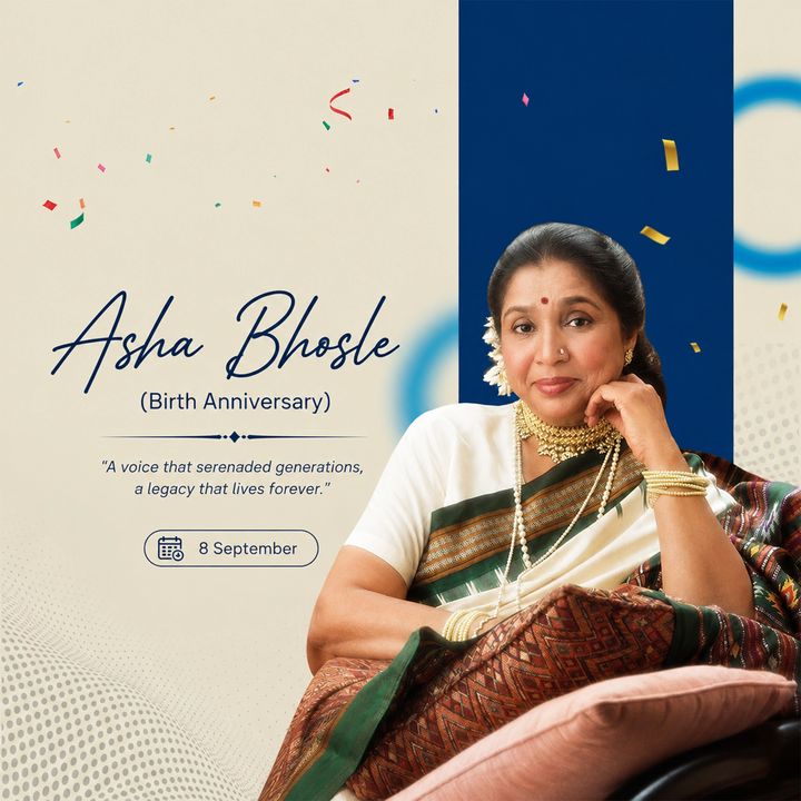 Asha Bhosle 4 poster design