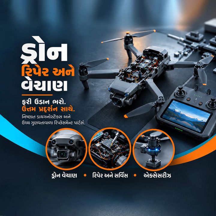Drone Sales & Service 3 poster design