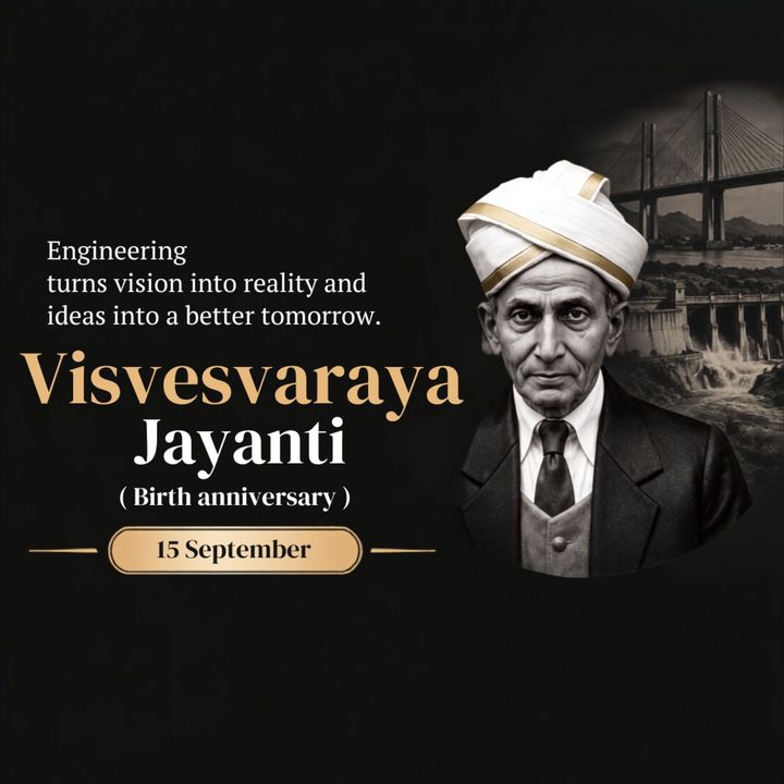Visvesvaraya Jayanti 4 poster design