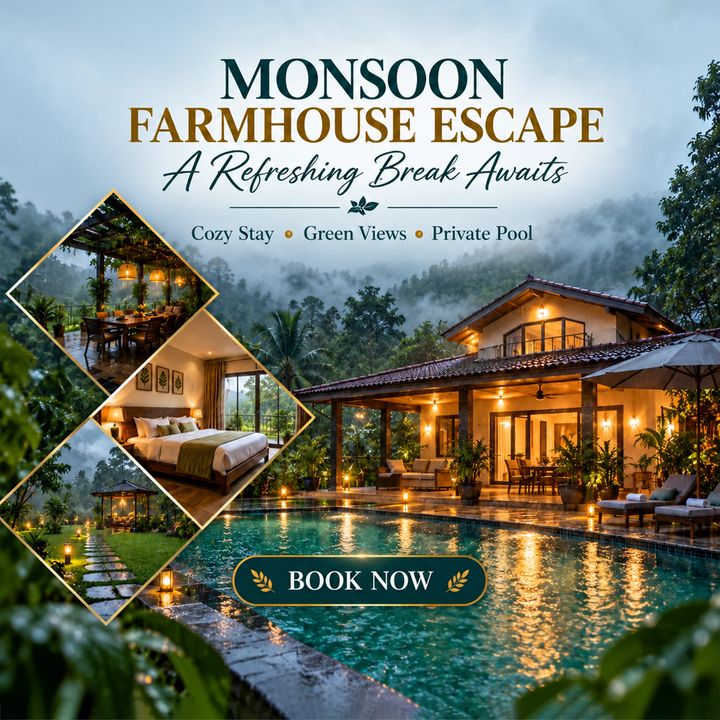 Farmhouse Booking 5 poster design