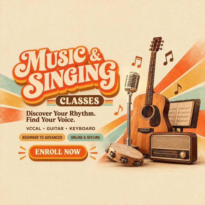Music & Singing Classes 1 poster design