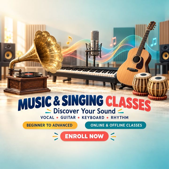 Music & Singing Classes 3 poster design