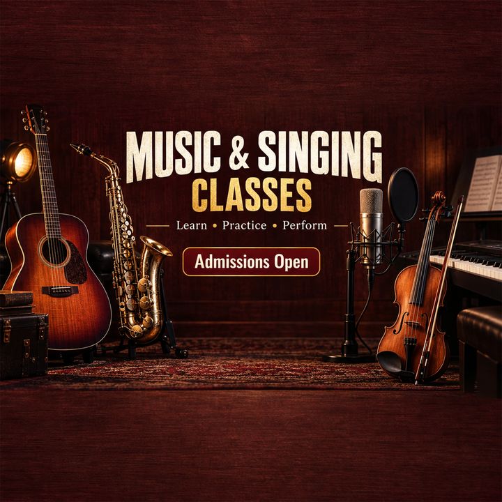 Music & Singing Classes 5 poster design