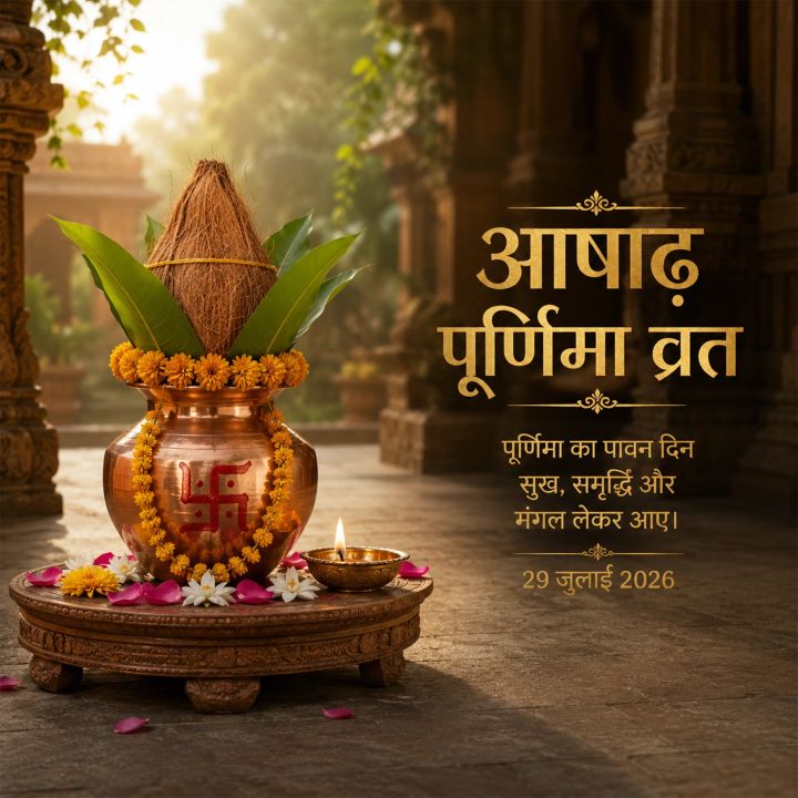 Ashadh Purnima Vrat 07 poster design