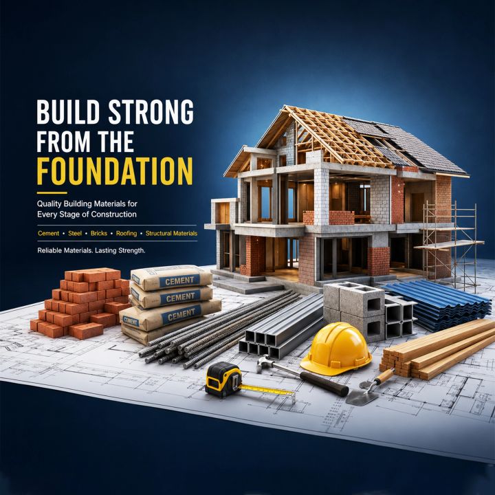 Building Material (cement, Sariya) 14 poster design