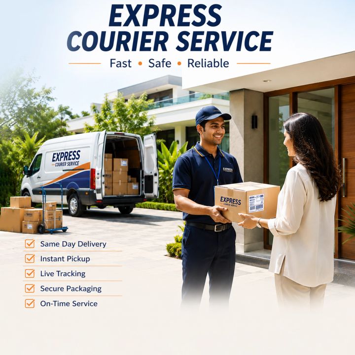 Courier Service 28 poster design