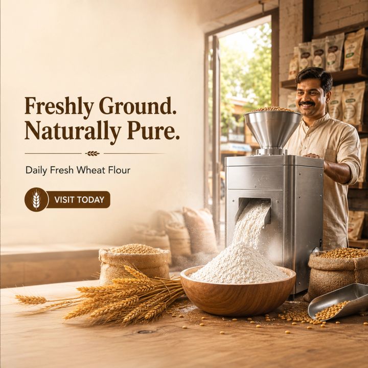 Flour Mill (atta Chakki) 06 poster design