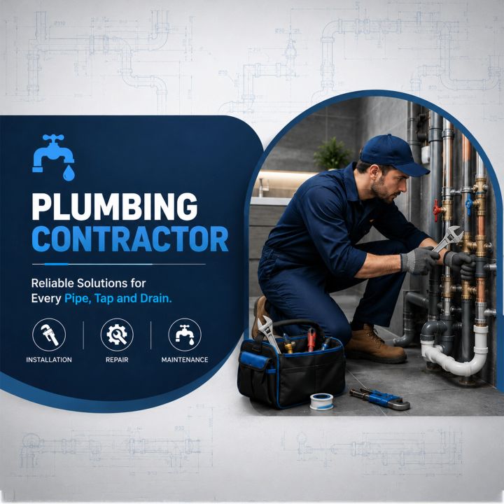 Plumbing Contractor 08 poster design