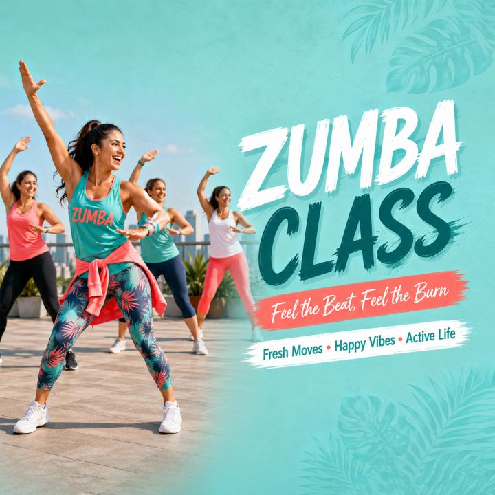 Zumba / Aerobics Classes 03 poster design