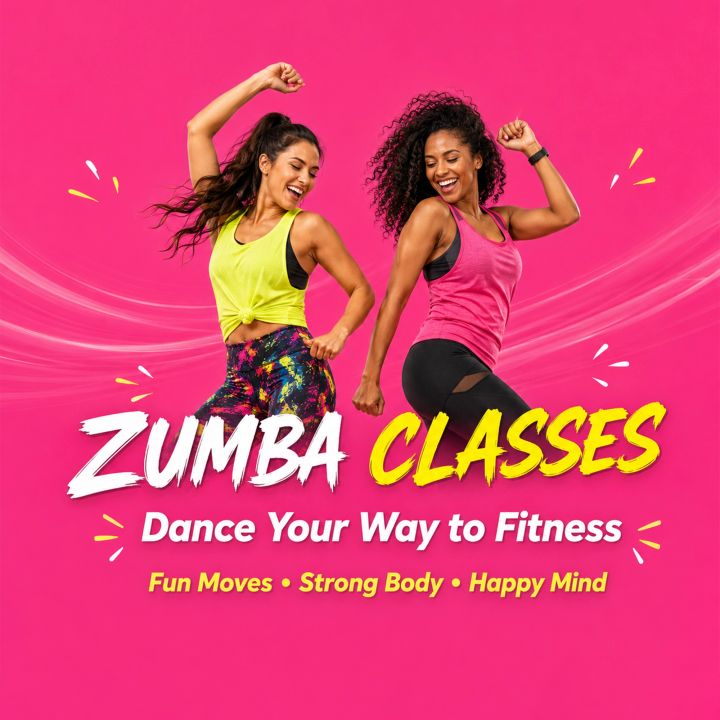Zumba / Aerobics Classes 14 poster design