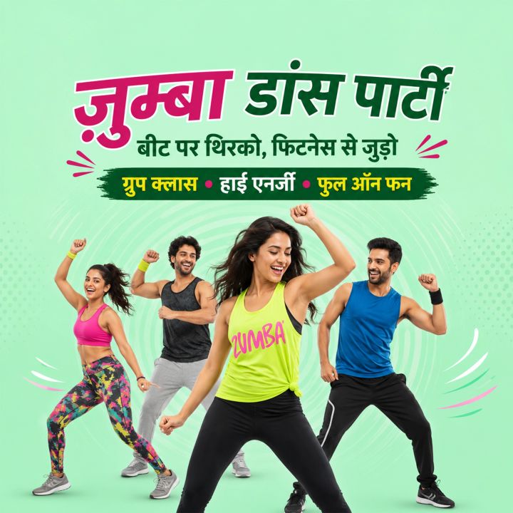 Zumba / Aerobics Classes 16 poster design