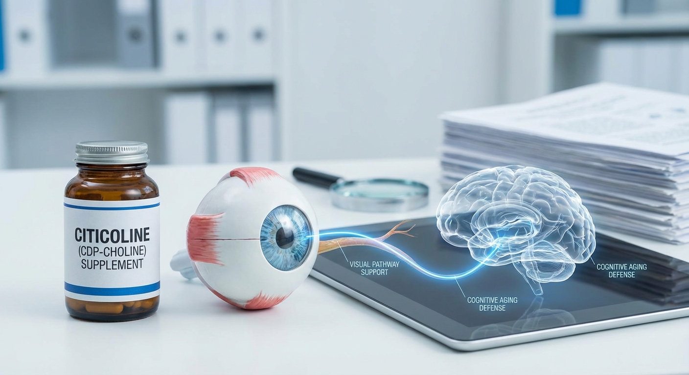 胞磷胆碱（CDP-胆碱）用于视路支持和认知衰老