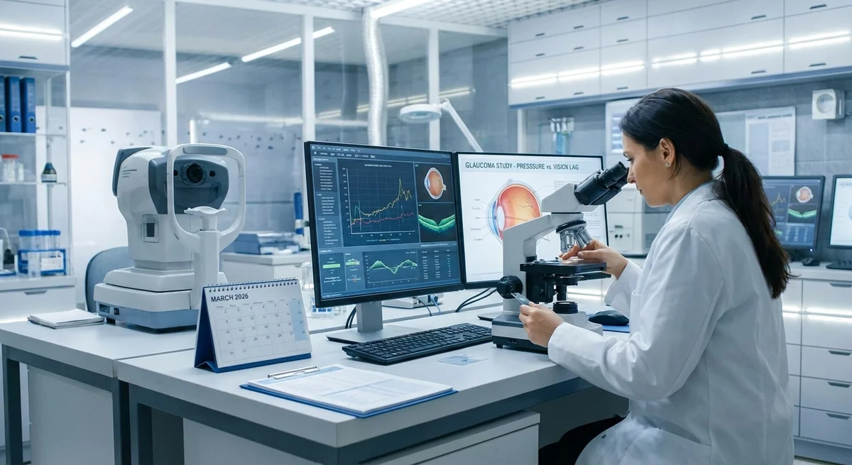 هل يظهر ضرر ضغط العين قبل تدهور الرؤية؟ دراسة جديدة عن الجلوكوما صادرة في مارس 2026 تشرح الفارق الزمني