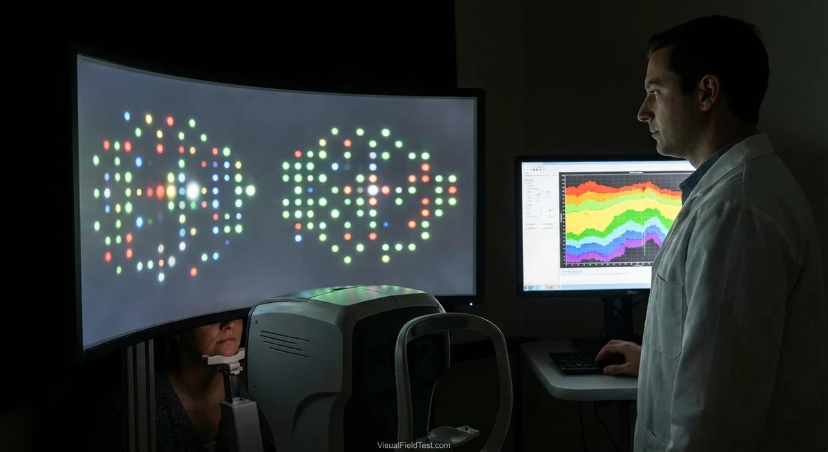 Color and contrast-specific perimetry to probe retinal ganglion cell subtype vulnerability