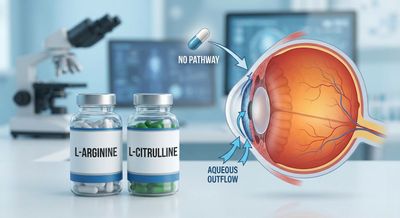 Nitric Oxide Pathway Supplements (L-Arginine, L-Citrulline) and Aqueous Outflow