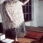 Stephen Varble in the Slide Dress performing as part of Geoffrey Hendricks' Attic Clouds at the Summit Art Center, New Jersey