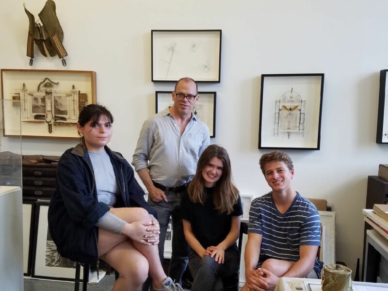 Visual AIDS Summer Interns (Jaime Tortorelli, Elizabeth Trefney, and Taylor Drake)At Eric Rhein's Studio