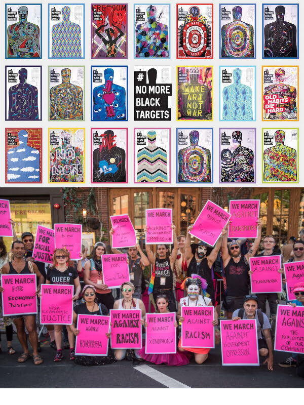 Top Image No More Black Targets NOMOREBLACKTARGETS COM Bottom Image Reclaim Pride Coalition