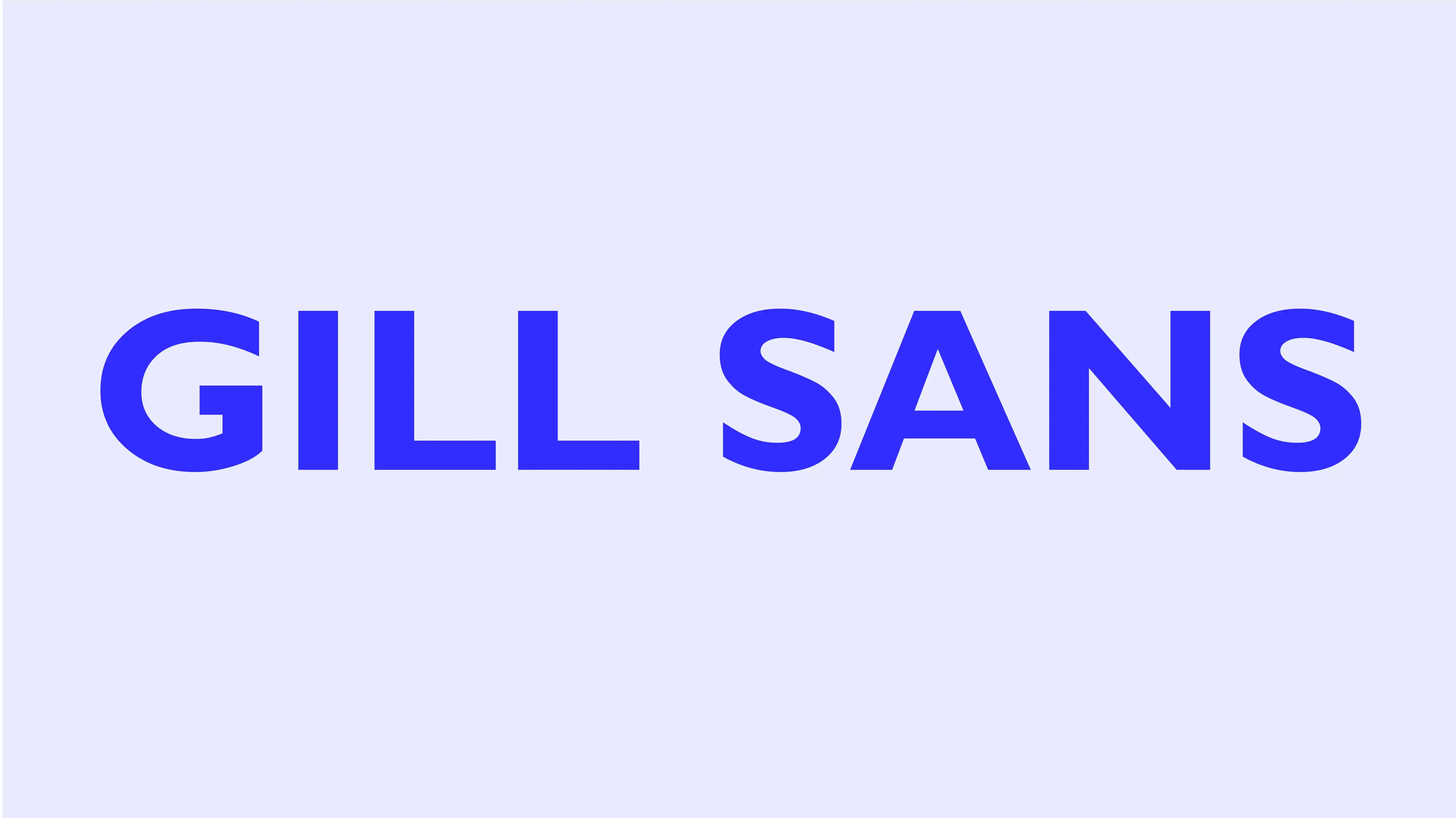 font gill sans