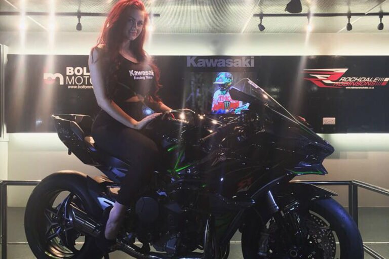 Bolton Motorcycles Promotional Model At The Manchester Motorcycle Show 2017