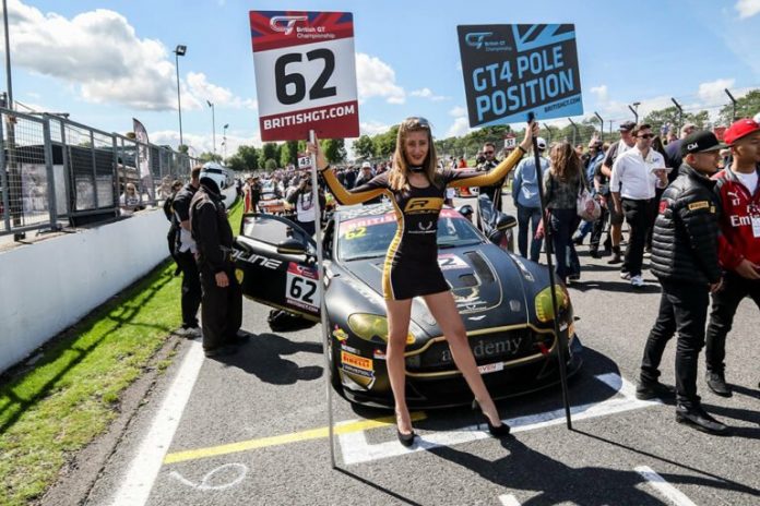 Grid Girl With Academy Motorsport At Brands Hatch For British Gt On 6th August 2017