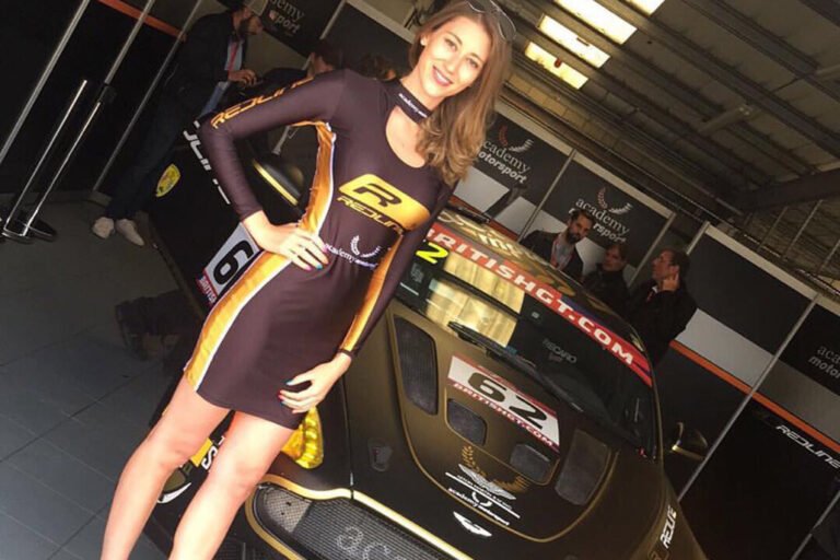Grid Girl With Academy Motorsport At Silverstone For British Gt On Sunday 11th June 2017