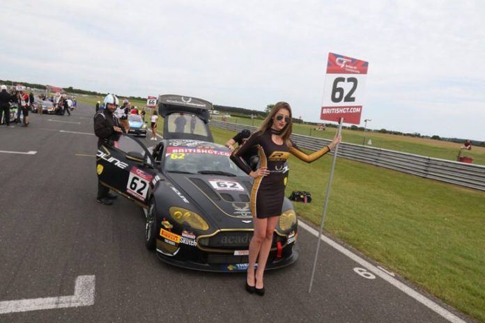 Grid Girl With Academy Motorsport At Snetterton For British Gt On Sunday 28th May 2017