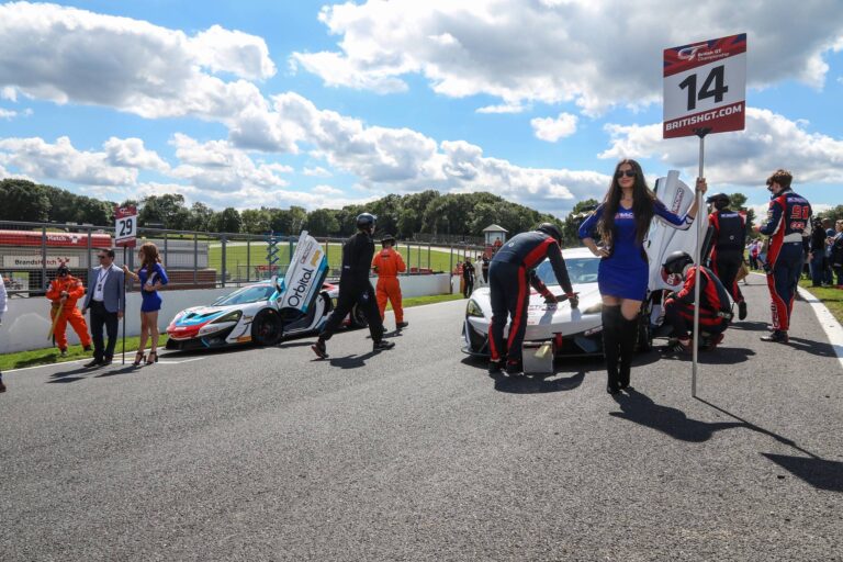 Grid Girls with In2Racing at Brands Hatch for British GT on 6th August 2017