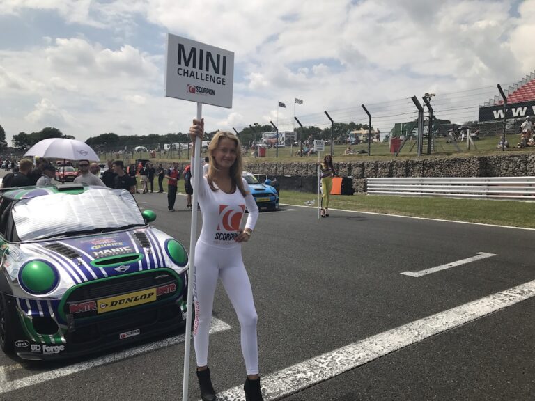 Grid Girls with Mini Challenge 2017 at Brands Hatch MINI Festival on 9th July 2017