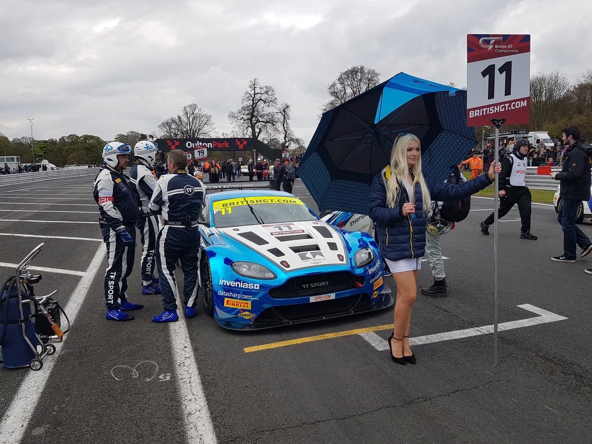 Grid Girls With Tf Sport At Oulton Park For British Gt On 17th April 2017