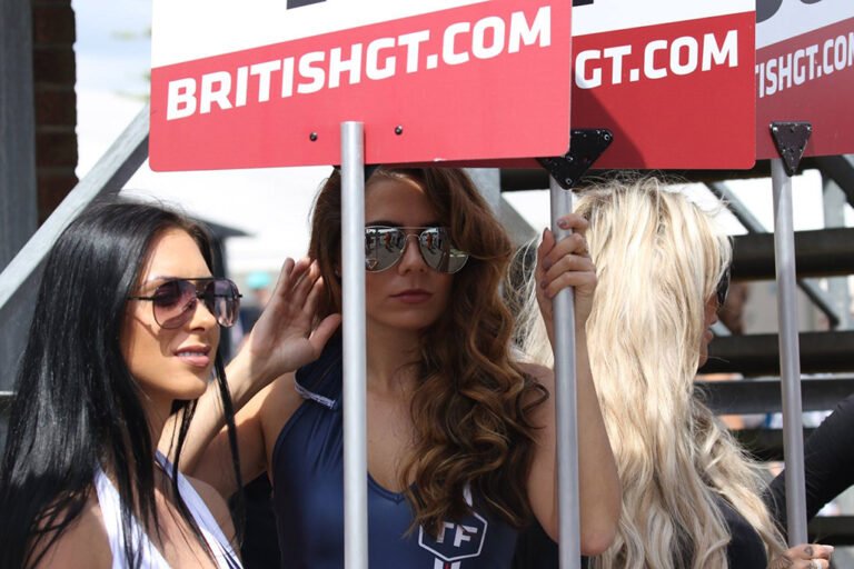 Grid Girls With Tf Sport At Snetterton For British Gt On 28th May 2017
