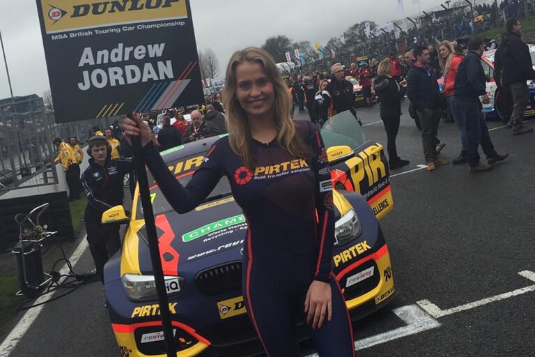 Pirtek Racing BTCC Grid Girl at Brands Hatch BTCC on 8th April 2018